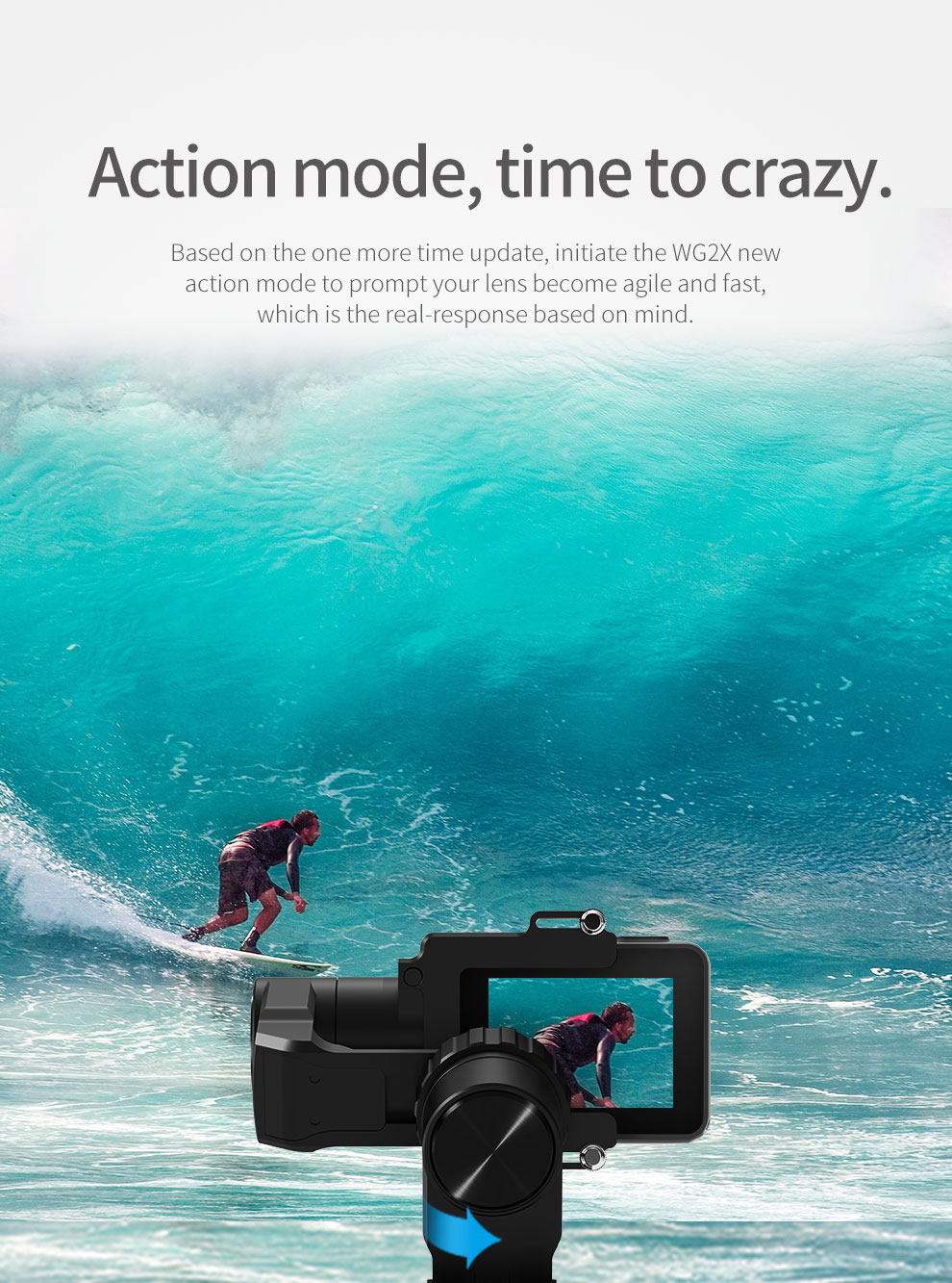 FeiyuTech WG2X Splash-proof Action Camera Stabilizer 6