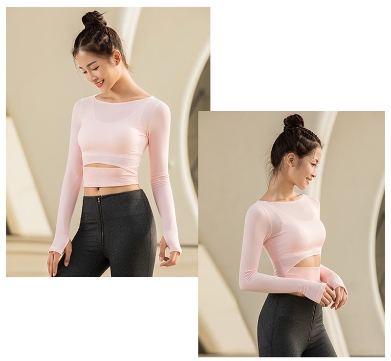 2019 Women White Crop Tops Yoga Shirts 13