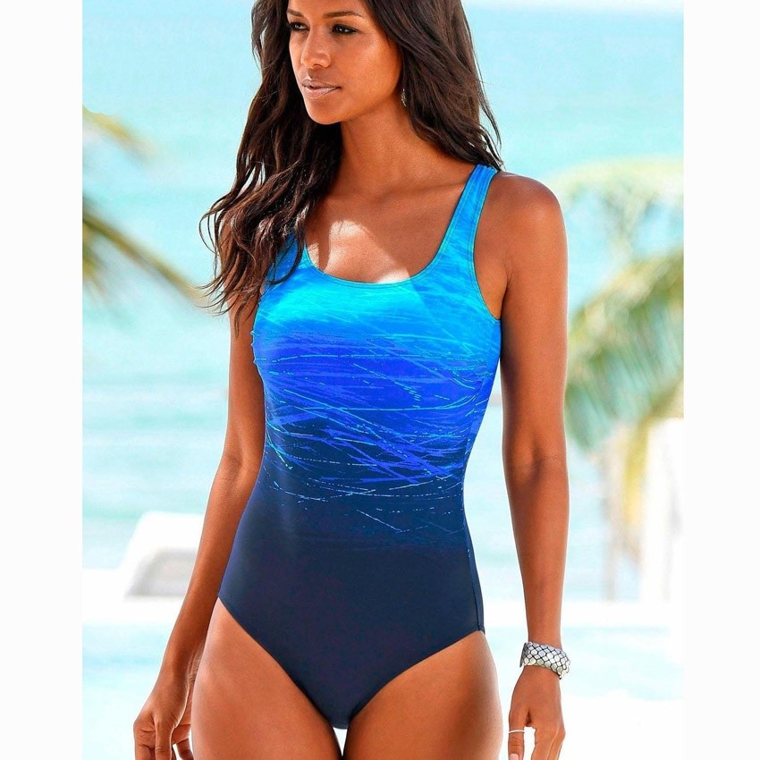 Large Size 2019 Sexy One Piece Swimsuit Female Women Vintage Swimwear 6