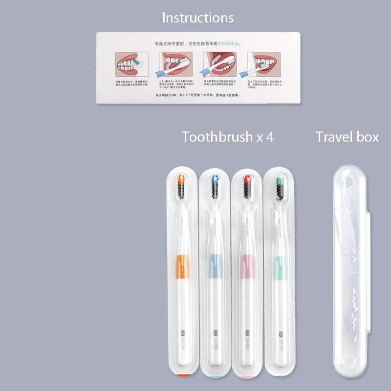 Xiaomi Brush Wire 4 Colors Including 1 Travel Box 8