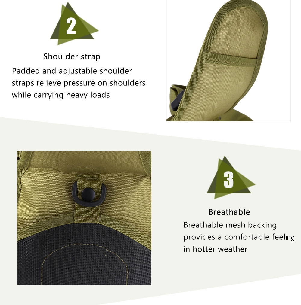 Outdoor Shoulder Military Backpack/ Camping Travel Hiking Trekking Bag 5