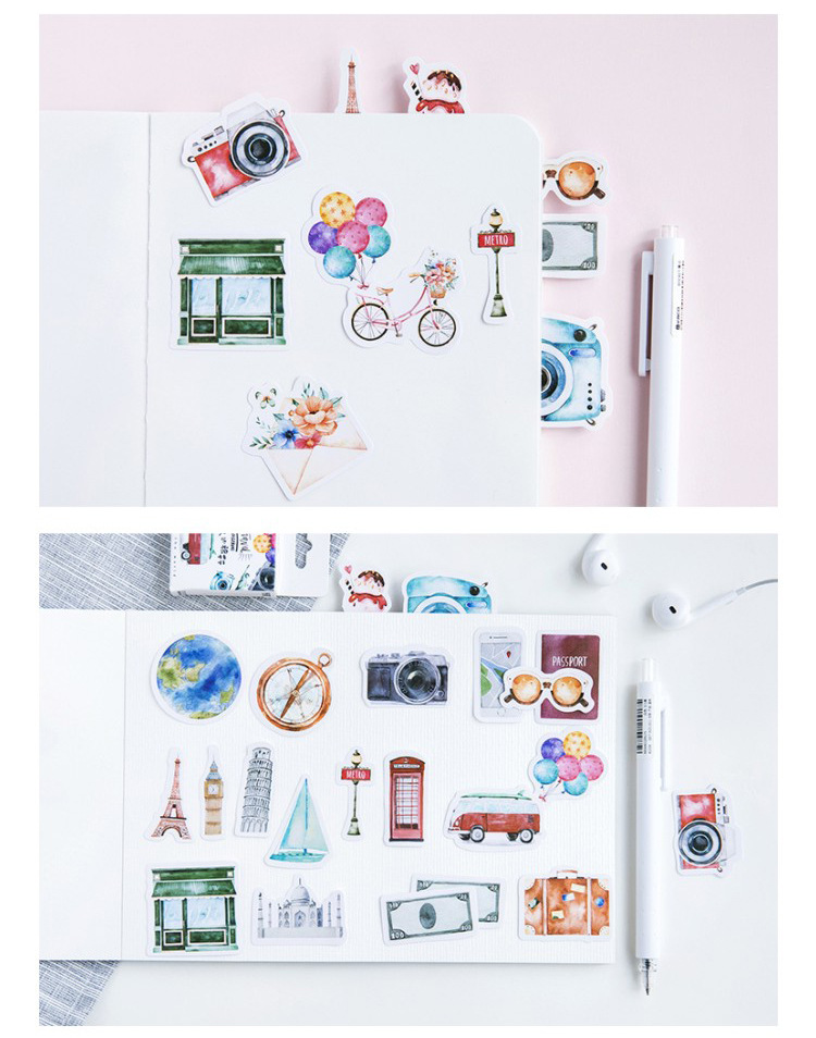 Cute Travel Decorative Stickers 4