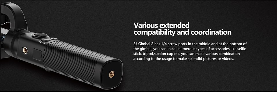 SJCAM Handheld 3 Axis Stabilizer Gimbal SJ-Gimbal 2 for GOPRO Hero6/5/4 SONY RX0 YI,SJ8 Series SJ6 Legend SJ7 Star Action Camera 12