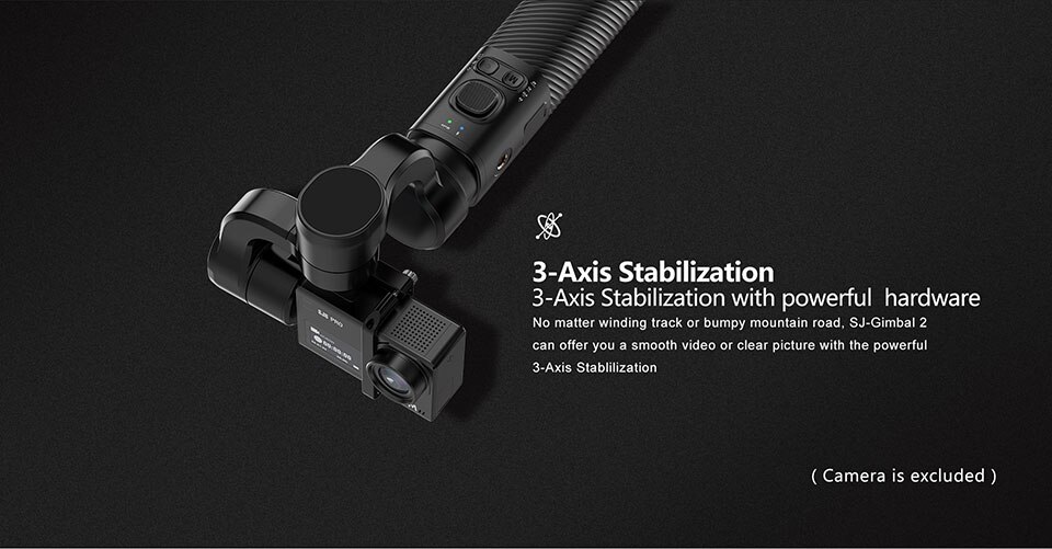 SJCAM Handheld 3 Axis Stabilizer Gimbal SJ-Gimbal 2 for GOPRO Hero6/5/4 SONY RX0 YI,SJ8 Series SJ6 Legend SJ7 Star Action Camera 3