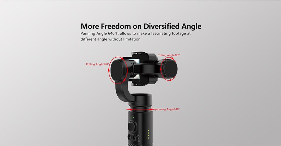 SJCAM Handheld 3 Axis Stabilizer Gimbal SJ-Gimbal 2 for GOPRO Hero6/5/4 SONY RX0 YI,SJ8 Series SJ6 Legend SJ7 Star Action Camera 10